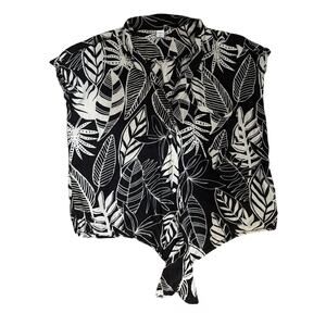 Old Navy Y2K Hawaiian Blouse women’s tie waist M